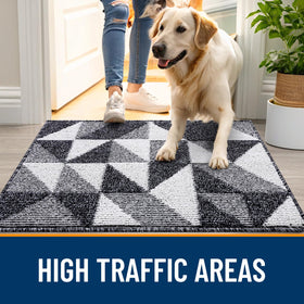 OLANLY door mat machine washable for easy deep cleaning.