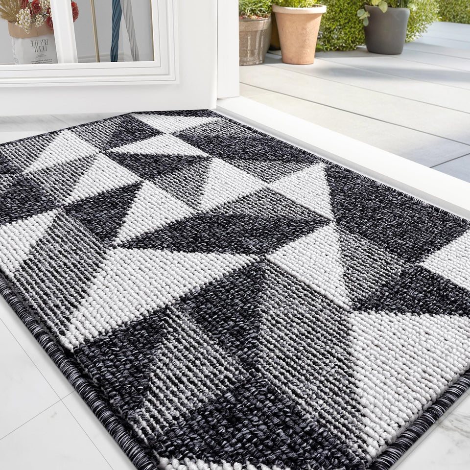 OLANLY door mat with rolled packaging for crease-free arrival and pristine look.