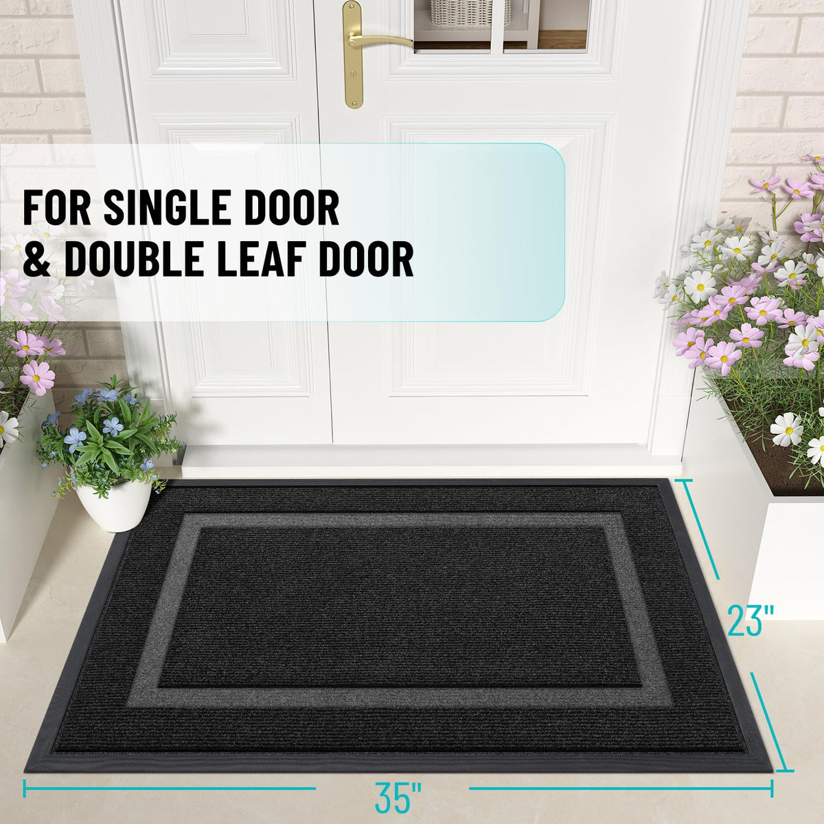 OLANLY Rubber backing close-up showing anti-slip stability