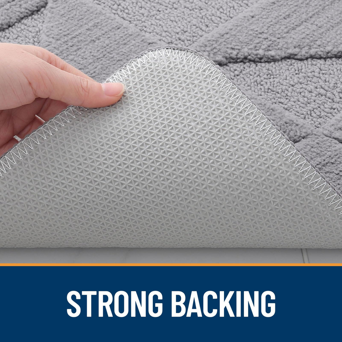 OLANLY door mat features soft topsides for comfortable foot contact