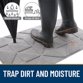OLANLY door mat is washable, easy to refresh with cold water
