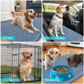 OLANLY easy-clean mat is machine washable after muddy paw prints