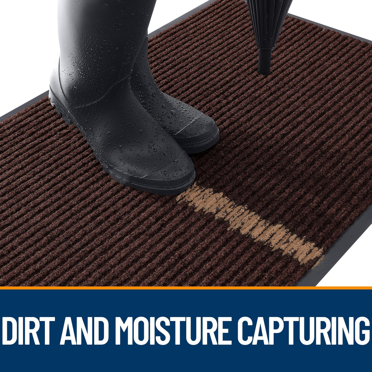 OLANLY mat is easy to clean with vacuum, sweep, or shake