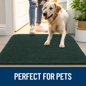 OLANLY entryway mat traps dirt before it reaches floors.
