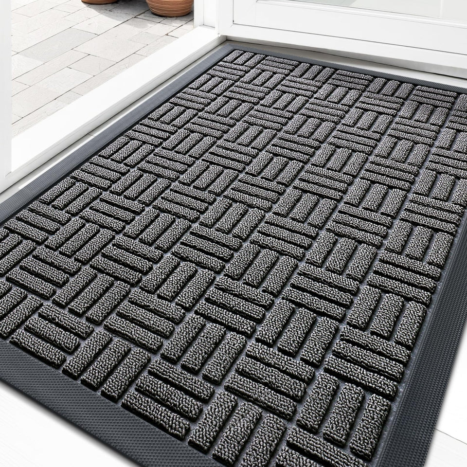 OLANLY front door mat full view for entryways with durable, weather-ready performance.