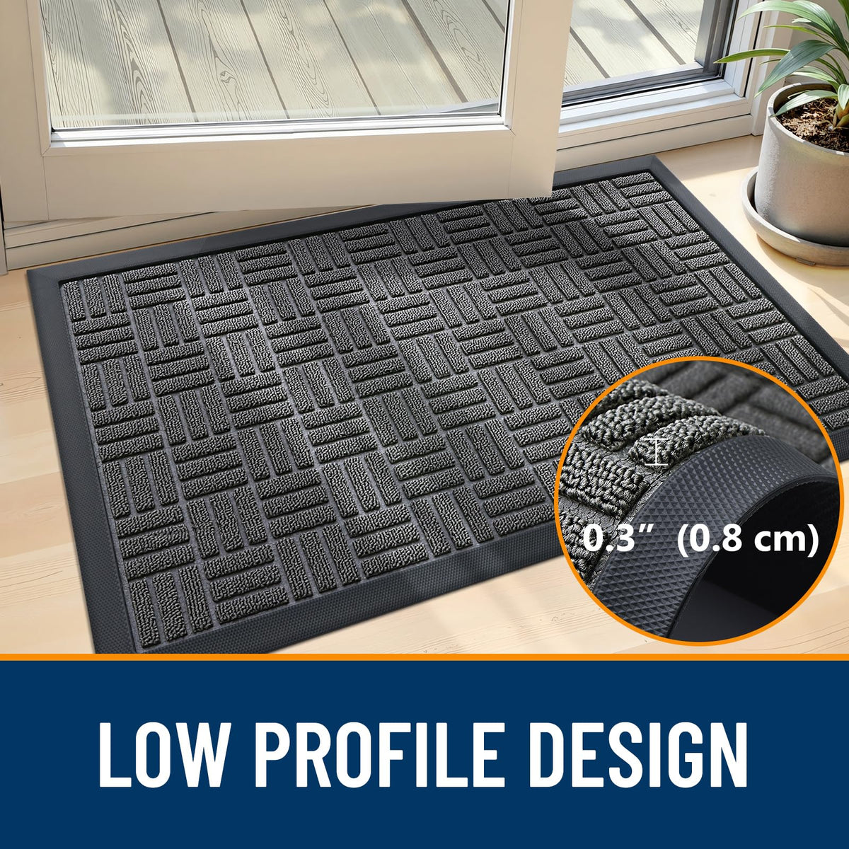 OLANLY all-weather mat for indoor and outdoor use.
