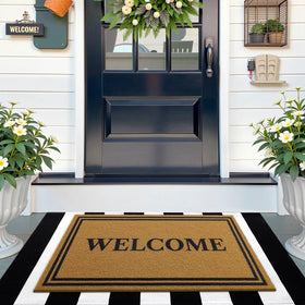 OLANLY brown color complements entryway decor.