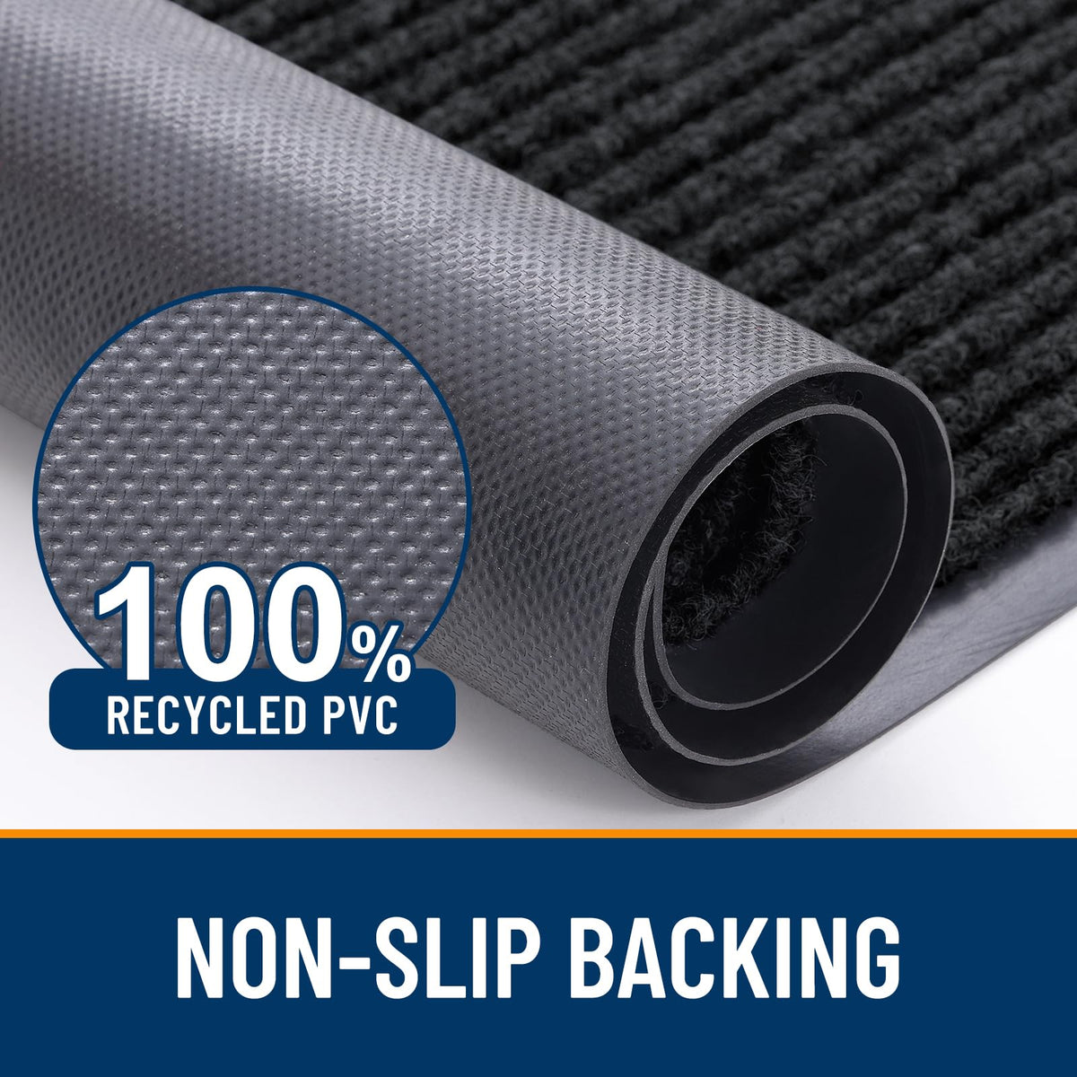 OLANLY waterproof doormat stands up to rain and spills, keeping floors clean.