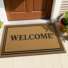 OLANLY front door mat demonstrates dirt capture for clean entry.