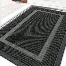 OLANLY Front Door Mat dirt-capture at entry, keeping floors cleaner