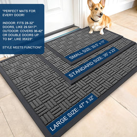 OLANLY mat traps dirt and moisture on contact, keeping entryways cleaner.