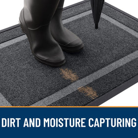 OLANLY front door mat-easy-clean cleans quickly with vacuum or hose