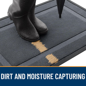 OLANLY front door mat easy-clean surface supports quick maintenance.