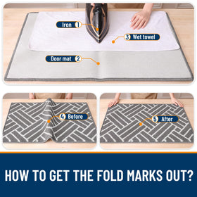 OLANLY front-door mat enhances entryway styling with grey finish