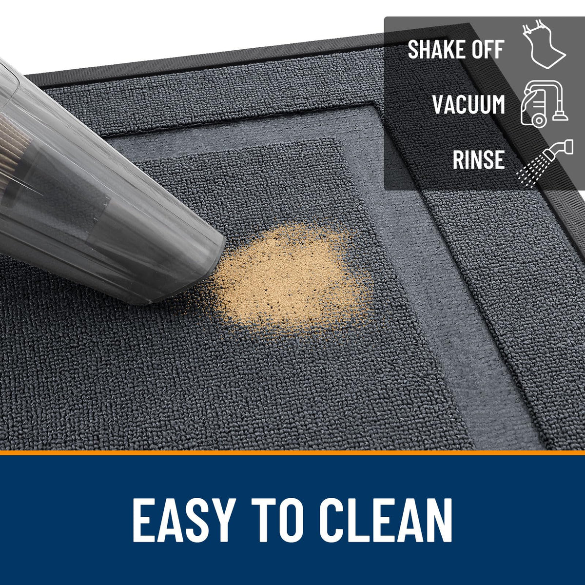 OLANLY front door mat indoor-outdoor versatility for high-traffic areas.