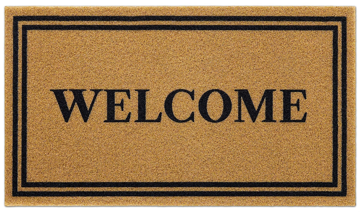 OLANLY Front Door Mat with low-profile design for easy door clearance.