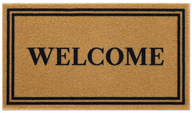 OLANLY Front Door Mat with low-profile design for easy door clearance.