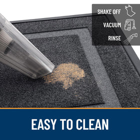 OLANLY door mat-low-profile-design fits under most doors with ease
