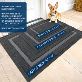 OLANLY door mat waterproof-all-season withstands rain and snow at the entry