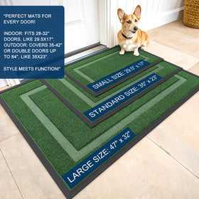 OLANLY front door mat waterproof for all-weather entryways.