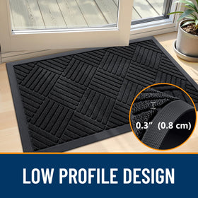 OLANLY heavy-duty rubber backing prevents slipping and floor scratches.