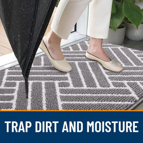 OLANLY mat shows non-slip backing for firm grip on a dry floor