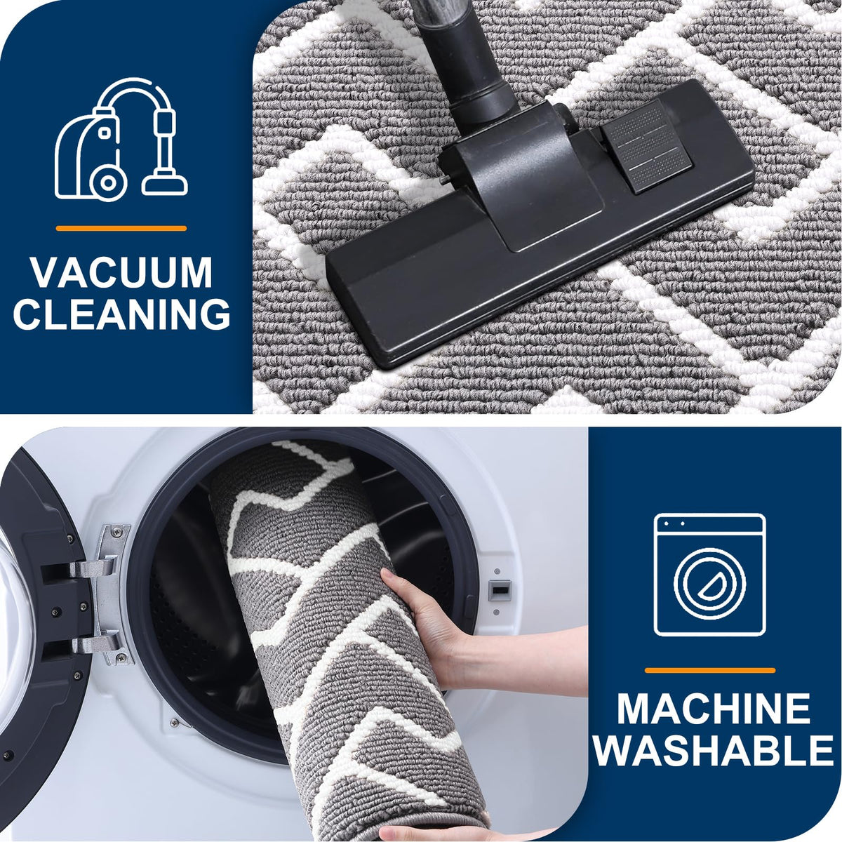 OLANLY indoor mat is washable for easy maintenance and quick refresh.