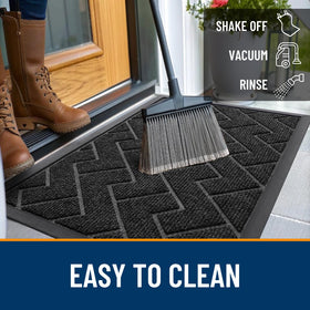 OLANLY mat suitable for indoor and outdoor use, ideal for foyers, porches, and garages.