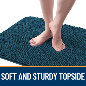 OLANLY low-profile mat fits under most doors.