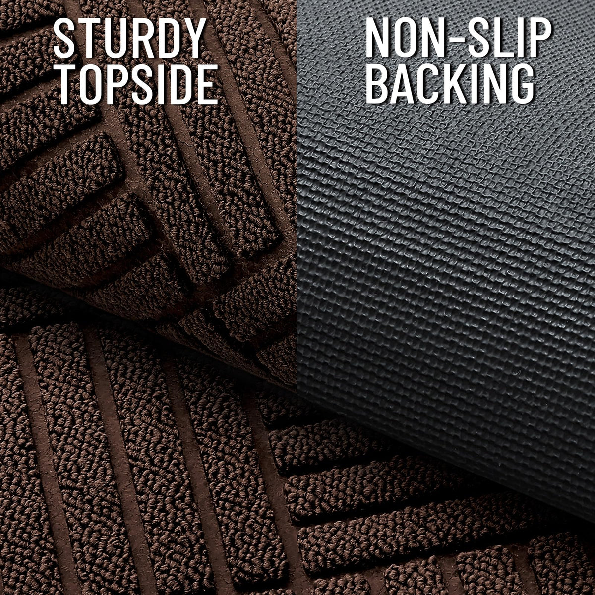OLANLY low-profile door mat fits under doors without snagging.