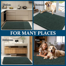 OLANLY low-profile doormat fits under doors without snagging