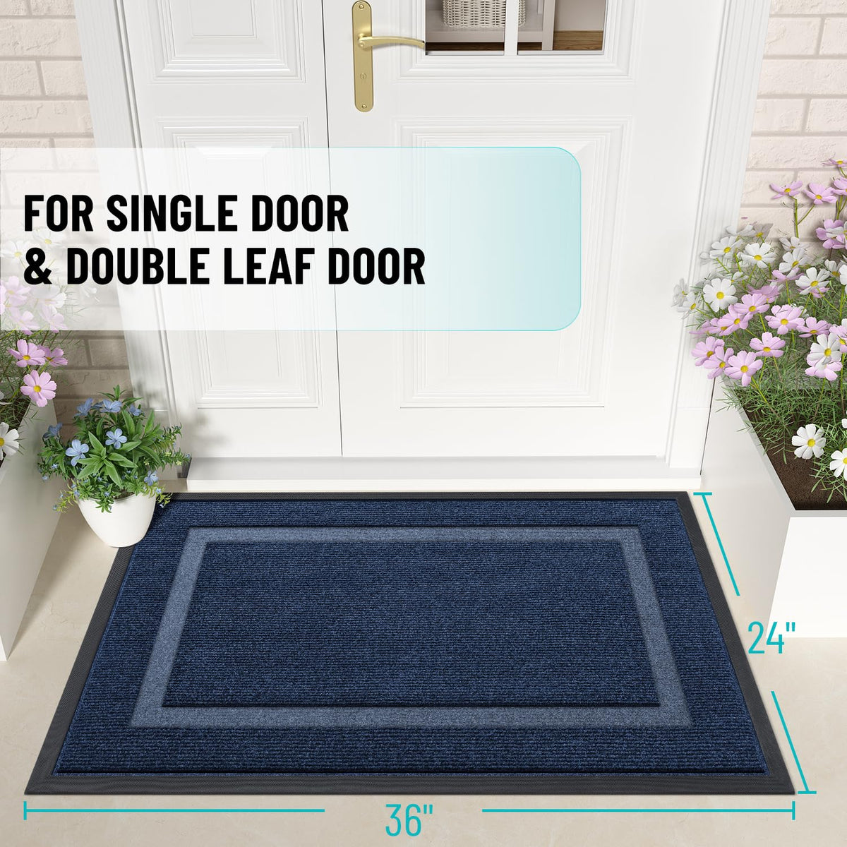 OLANLY natural rubber backing detail demonstrates sturdy grip and odor reduction.