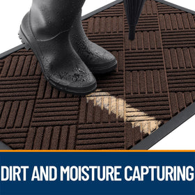 OLANLY natural rubber backing prevents slipping on polished floors.