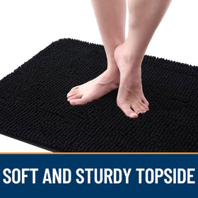 OLANLY anti-slip rubber base prevents mat slipping on dry floors
