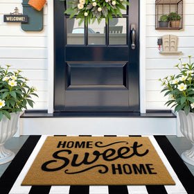 OLANLY outdoor and indoor entrance mat adds warm style.