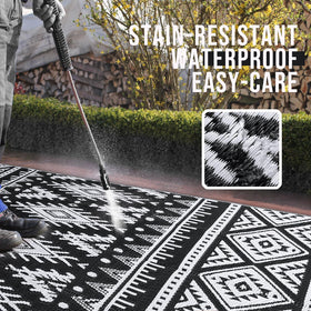 OLANLY outdoor rug reversible design doubles style for versatile spaces