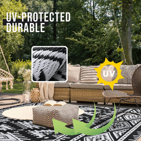 OLANLY outdoor rug waterproof and quick-drying for fast cleanup