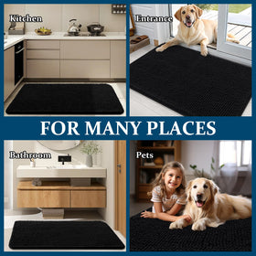 OLANLY 48x30 chenille mat delivers quick-dry performance after washing.