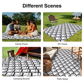 OLANLY lightweight 5x8 rug, foldable and portable for travel and events.