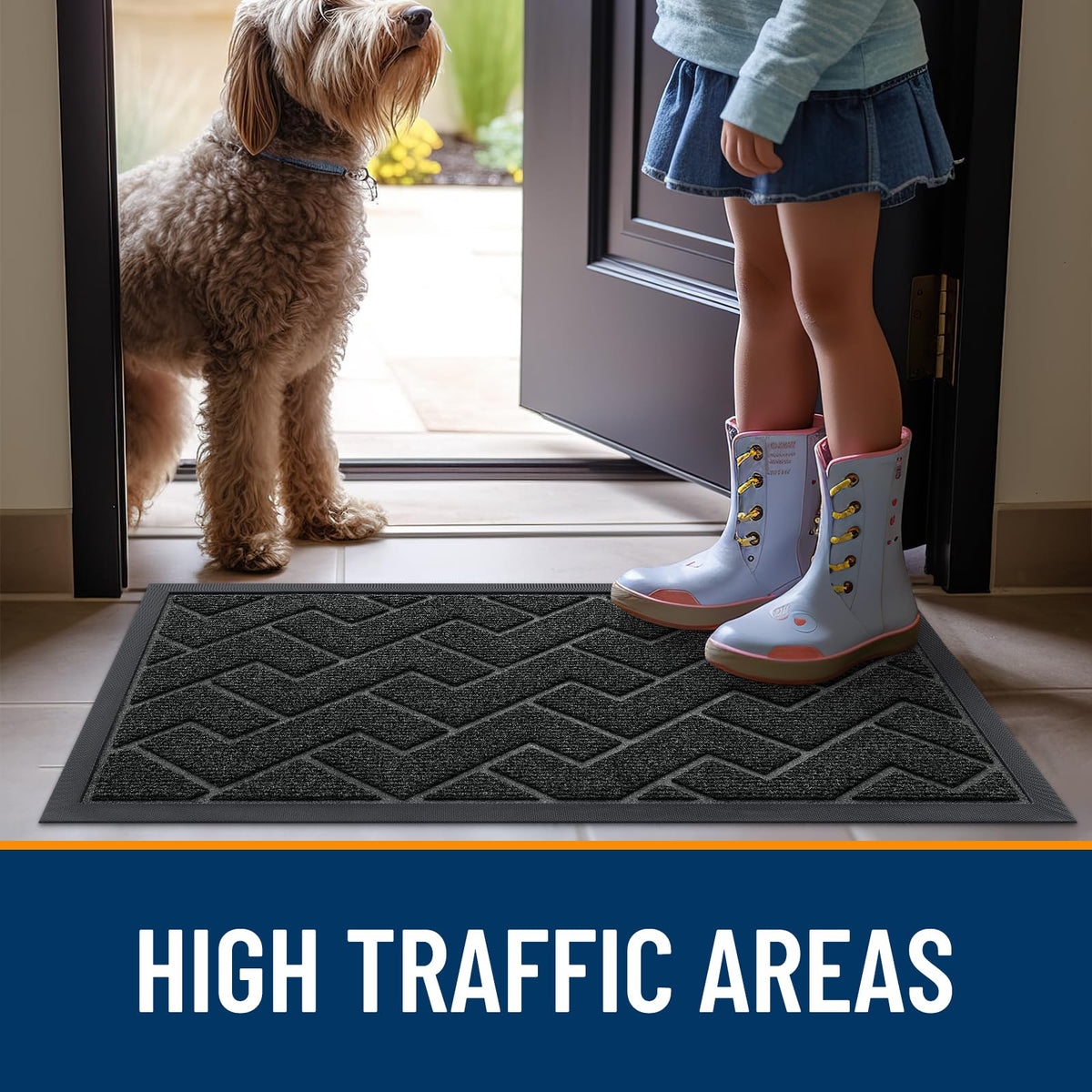 OLANLY natural rubber backing minimizes odors compared to synthetic materials.