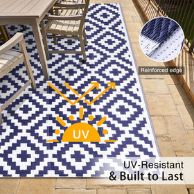 OLANLY 5x8 rug folded for compact, lightweight transport.