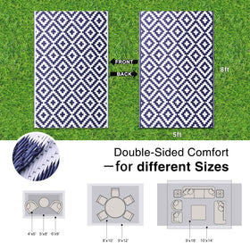 OLANLY rug double-sided pattern highlights reversible design for quick style refresh.