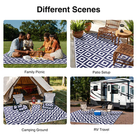 OLANLY RV setup showing quick-dry, stain-resistant surface.