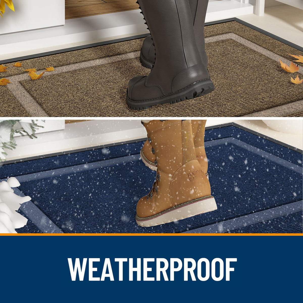 OLANLY Weather-ready mat enhances exterior and interior durability