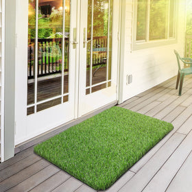 OLanto bedroom entrance mat adds a green decorative touch