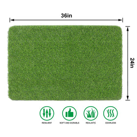 OLanto artificial grass door mat for outdoor patio with durable, weather-ready turf