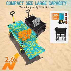 Old Bahama Bay 49-inch wagon tailgate opens for long items.