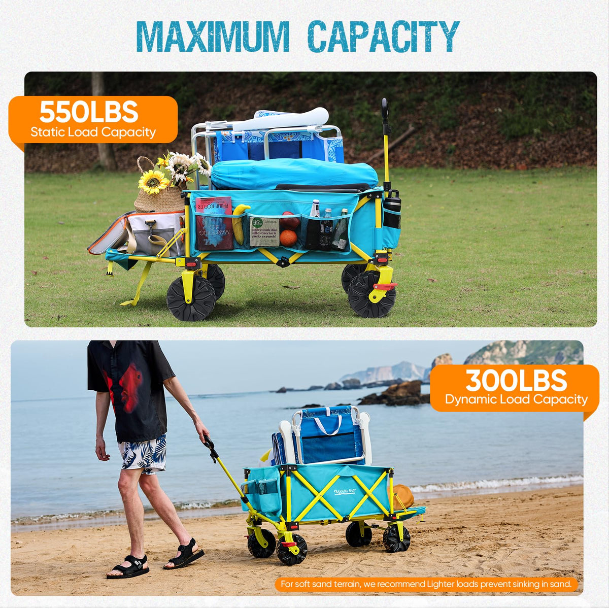 Old Bahama Bay adjustable handle and cup holders keep essentials handy.