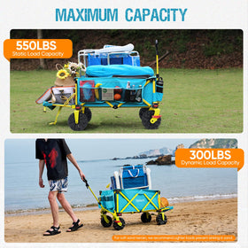 Old Bahama Bay adjustable handle and cup holders keep essentials handy.