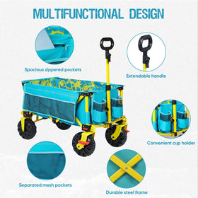 Old Bahama Bay large wheels handle sand and uneven terrain smoothly.
